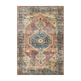 Loloi Skye Rust / Blue Rug RUGS - synthetic Loloi 18" x 18"