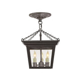 Cornice Semi-Flush Lantern LIGHITING - semi-flush Visual Comfort - Signature Blackened Rust