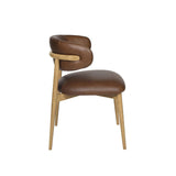 FLOOR MODEL - Mila Leather Dining Chair - set of 2 - Mocha FURNITURE - floor model LH IMPORTS