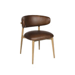 FLOOR MODEL - Mila Leather Dining Chair - set of 2 - Mocha FURNITURE - floor model LH IMPORTS Mocha