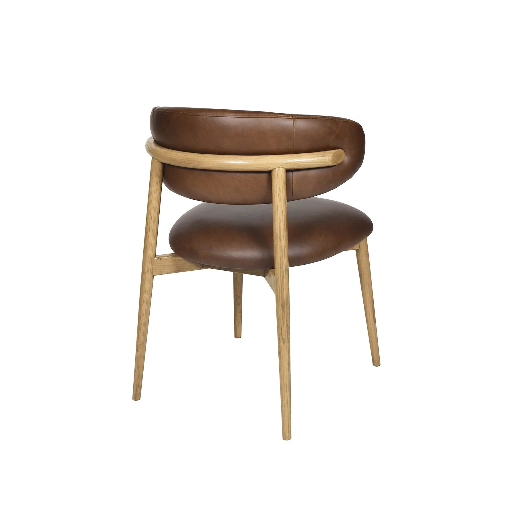 FLOOR MODEL - Mila Leather Dining Chair - set of 2 - Mocha FURNITURE - floor model LH IMPORTS