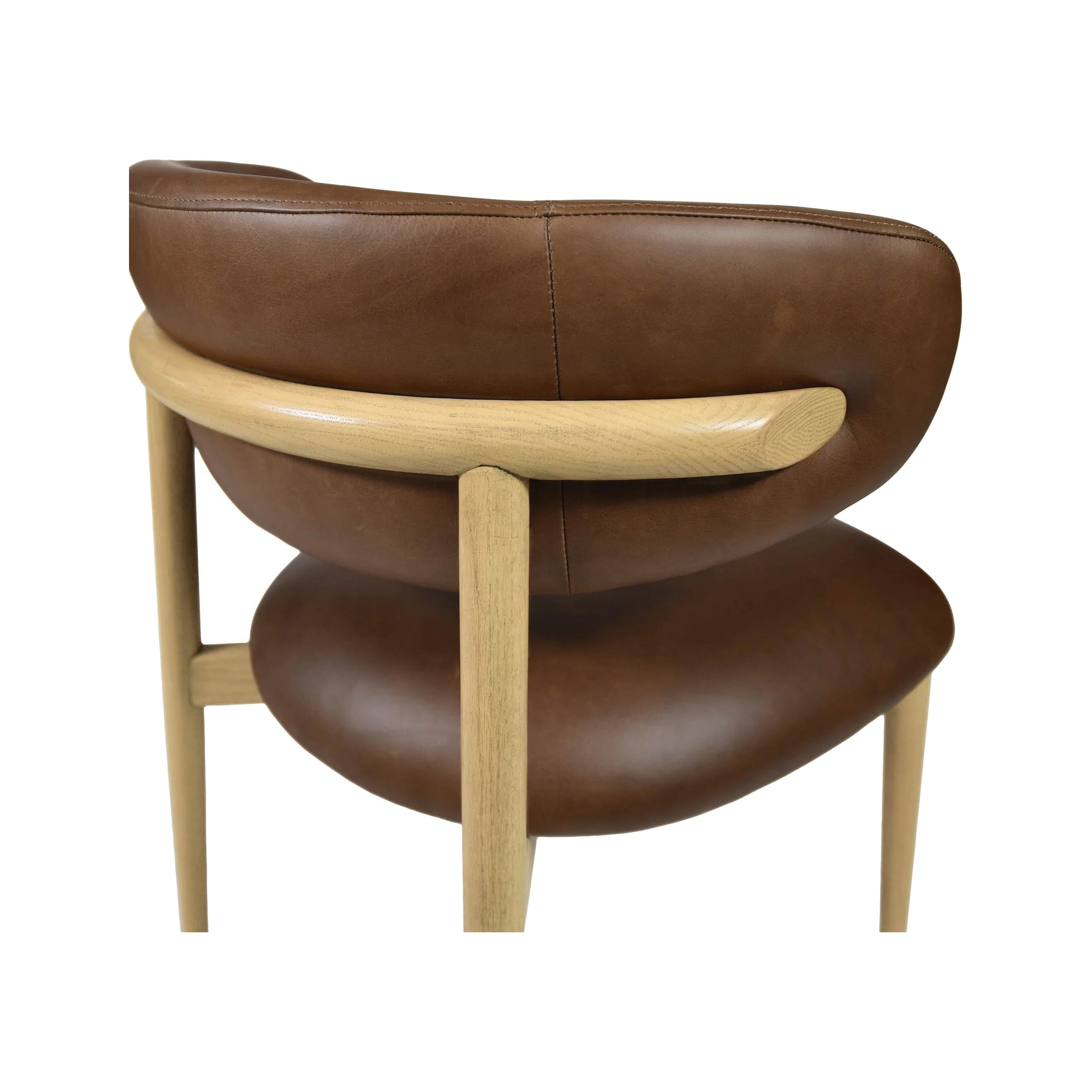 FLOOR MODEL - Mila Leather Dining Chair - set of 2 - Mocha FURNITURE - floor model LH IMPORTS