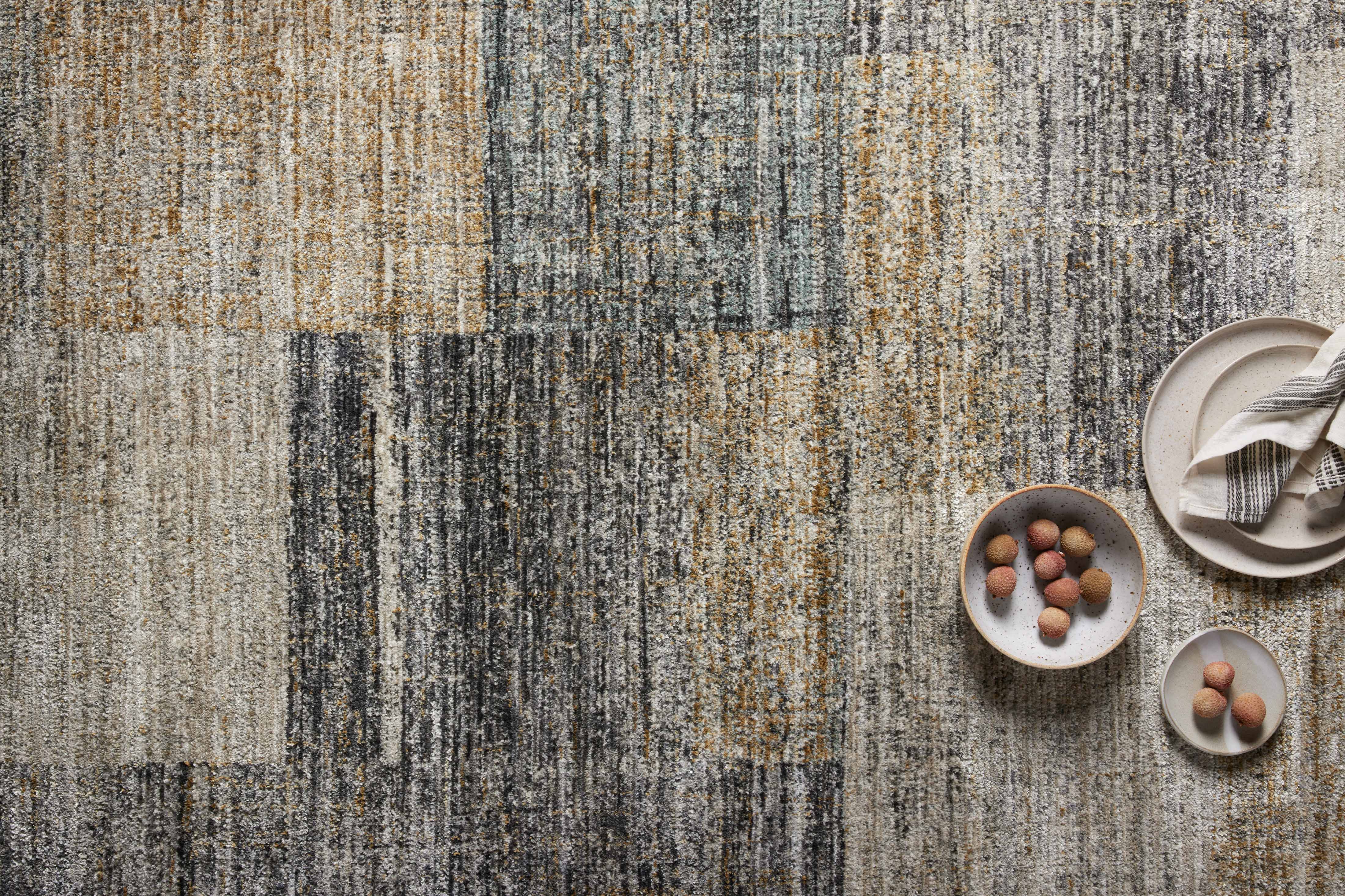 Loloi Soho Grey / Gold Rug RUGS - synthetic Loloi
