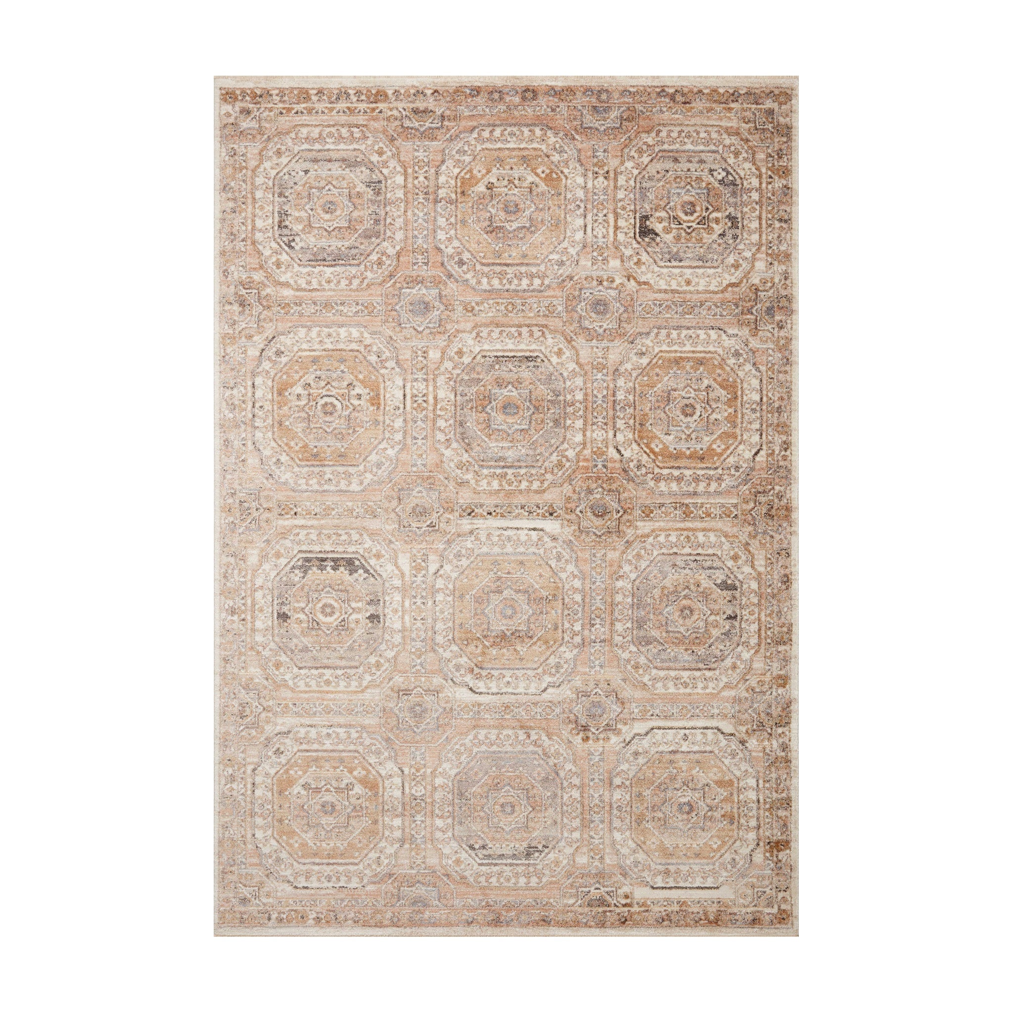 Loloi Sonnet Apricot / Multi Rug RUGS - synthetic Loloi 18" x 18"