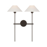 Hackney 25" Double Tail Sconce LIGHTING - sconce Visual Comfort Bronze