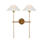 Hackney 25" Double Tail Sconce LIGHTING - sconce Visual Comfort Hand-Rubbed Antique Brass
