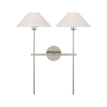 Hackney 25" Double Tail Sconce LIGHTING - sconce Visual Comfort Polished Nickel