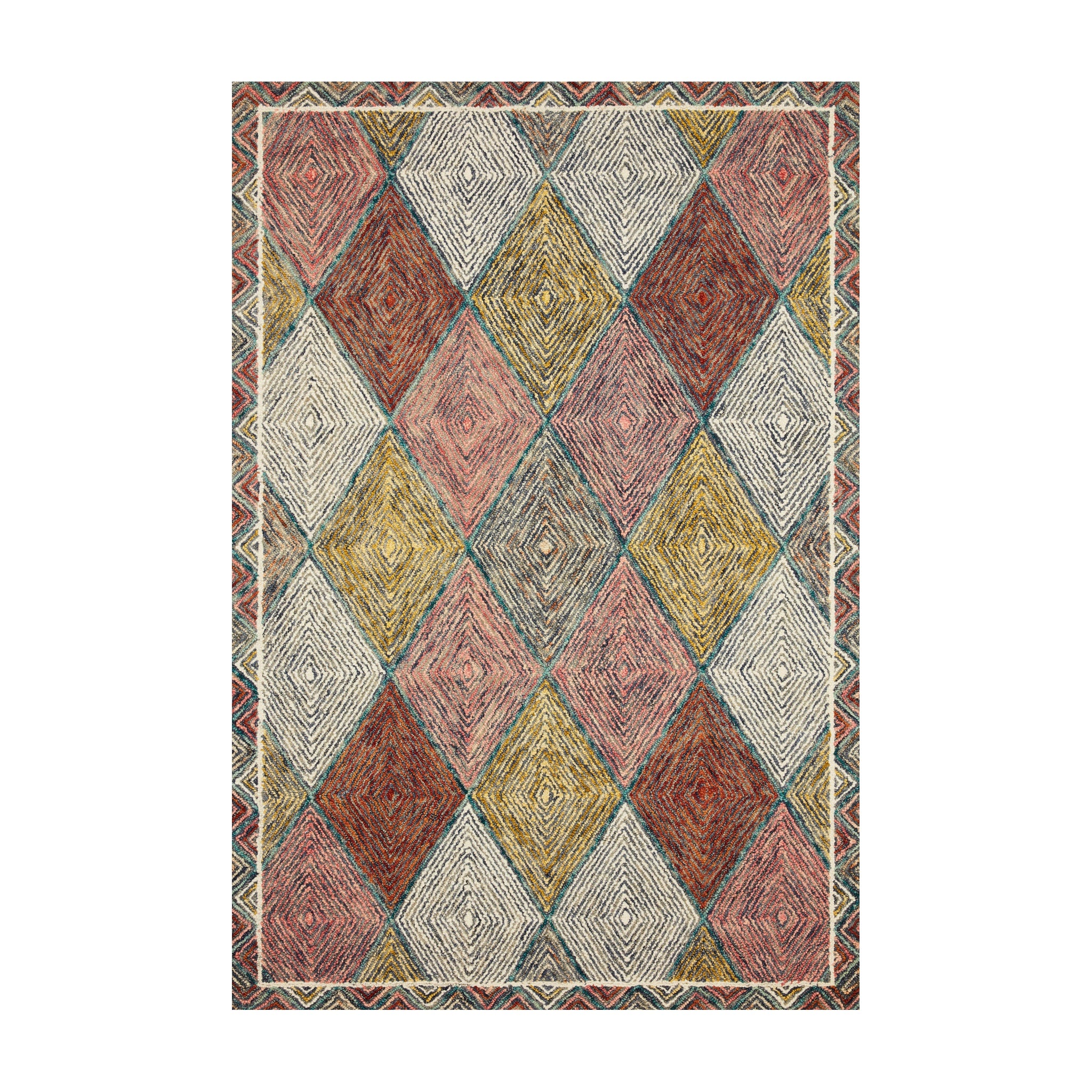 Loloi Spectrum Turquoise / Fiesta Rug RUGS - wool Loloi 18" x 18"