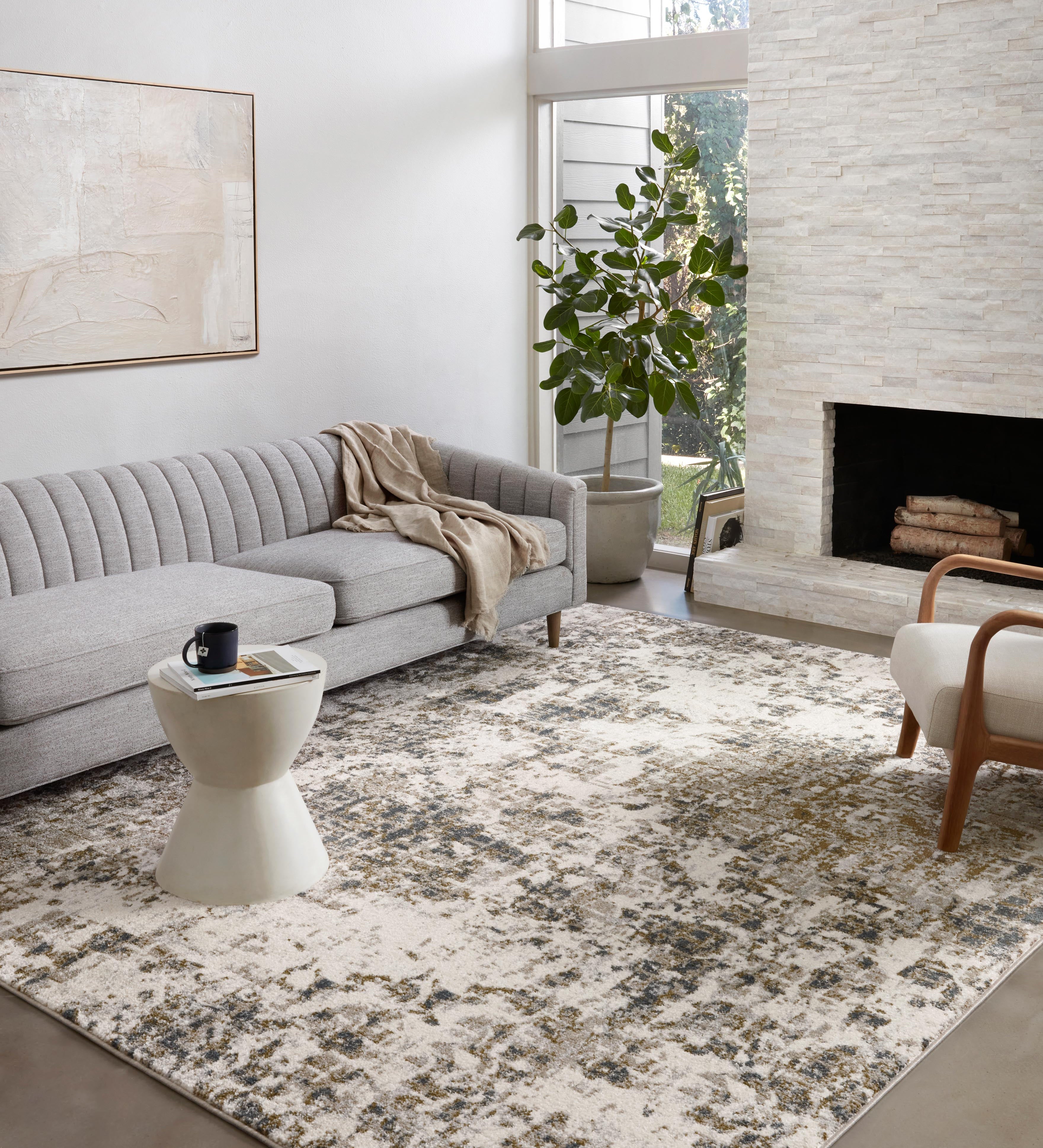 Loloi Spirit Pewter / Olive Rug RUGS - synthetic Loloi