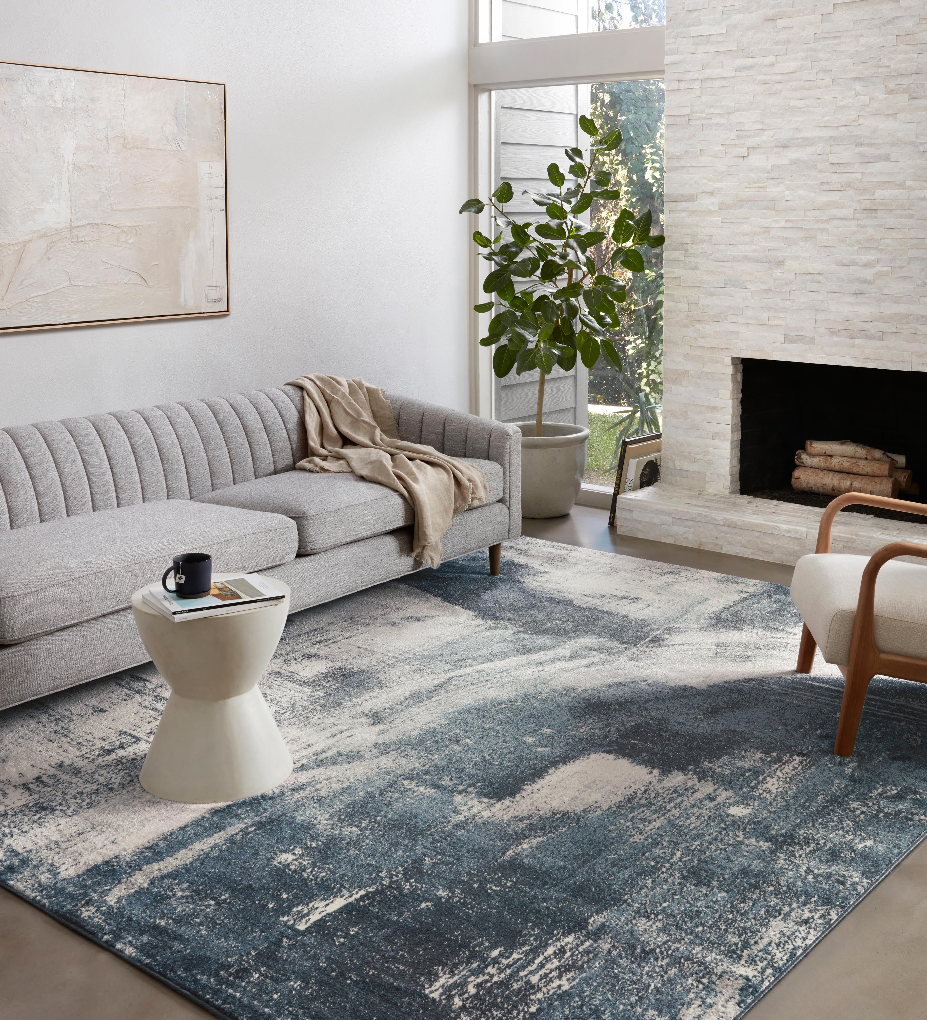 Loloi Spirit Indigo / Ivory Rug RUGS - synthetic Loloi