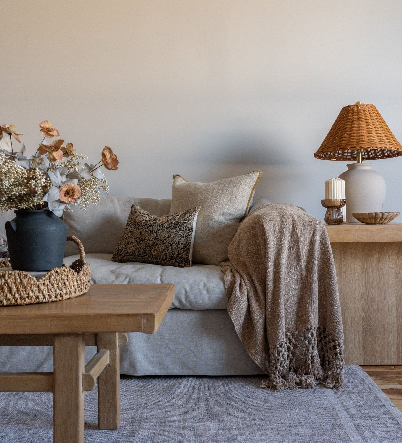 Round Scalloped Bankuan Trays - Rug & Weave