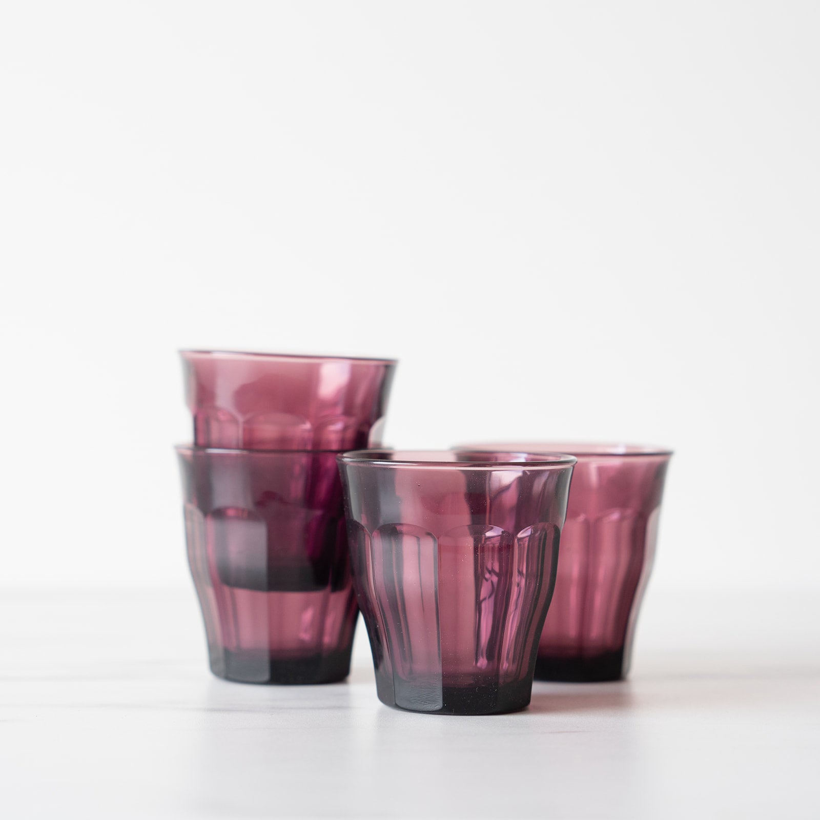 Short Aubergine Picardie Glass Tumbler Set - Rug & Weave