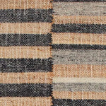 Ravel Stripe Black Handwoven Wool Rug-Rug & Weave