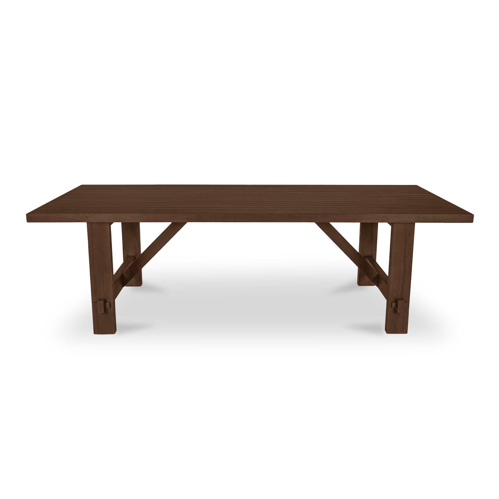 Emilea Outdoor Dining Table Furniture - Outdoor Dining Tables Moe's Furniture Brown