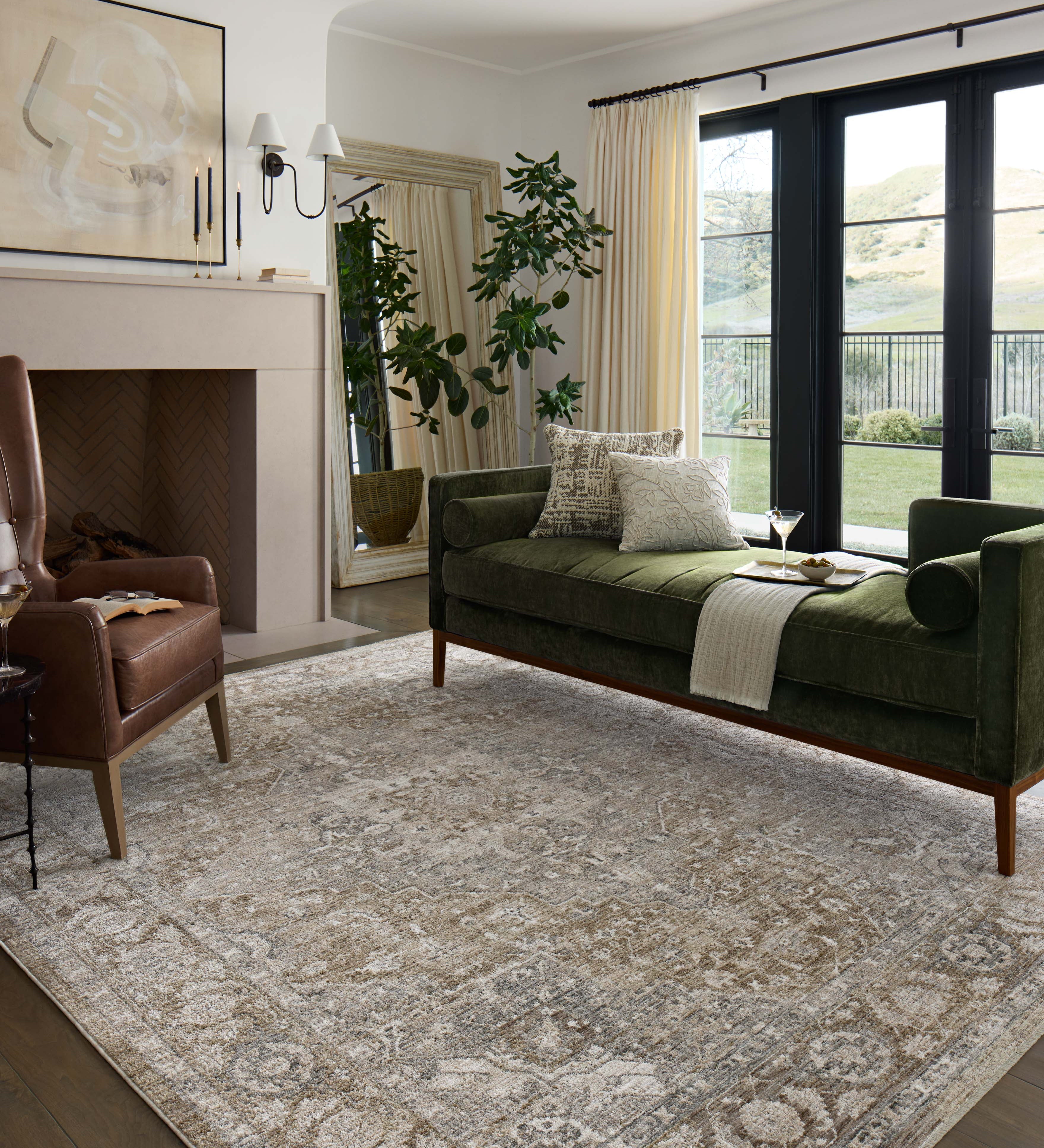 Loloi Tabitha Khaki / Slate Rug 0-patterned rugs Loloi