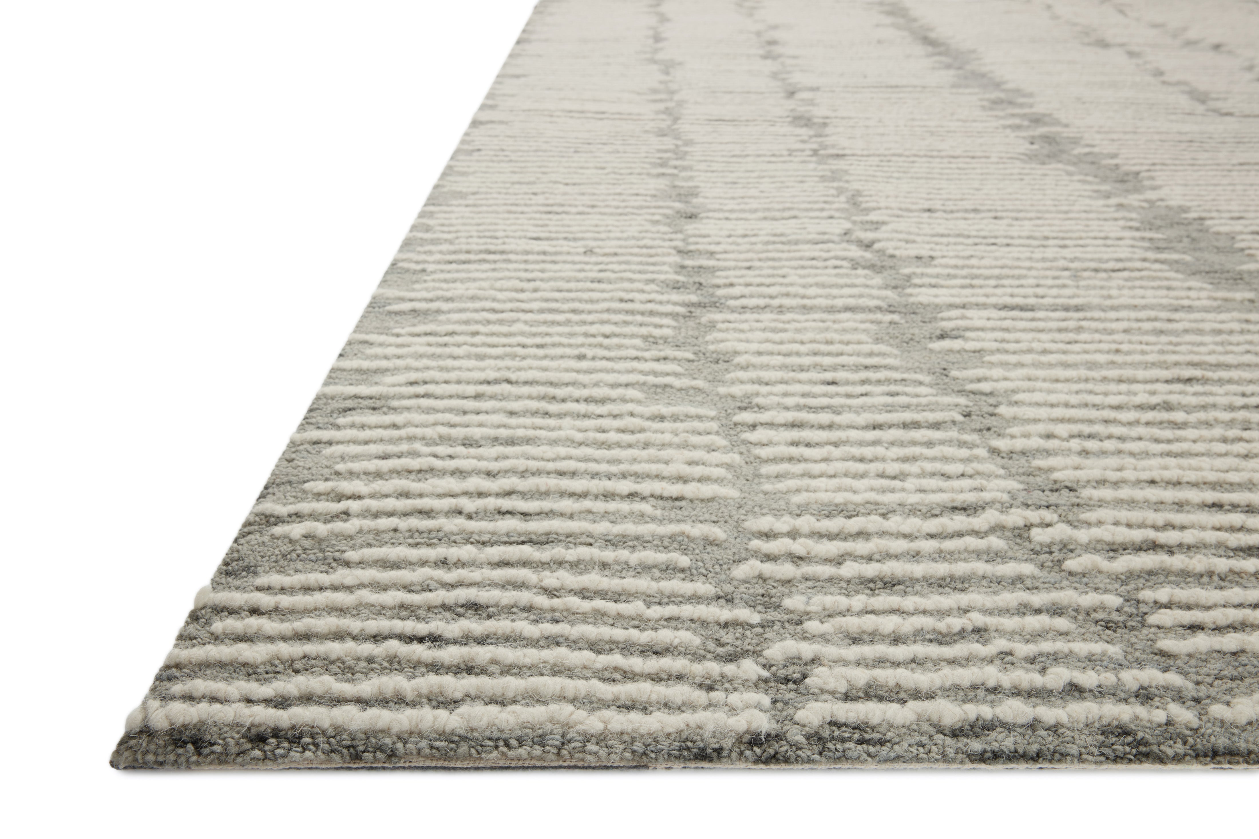 Loloi Tallulah Stone / Ivory Runner Rug RUGS - wool Loloi