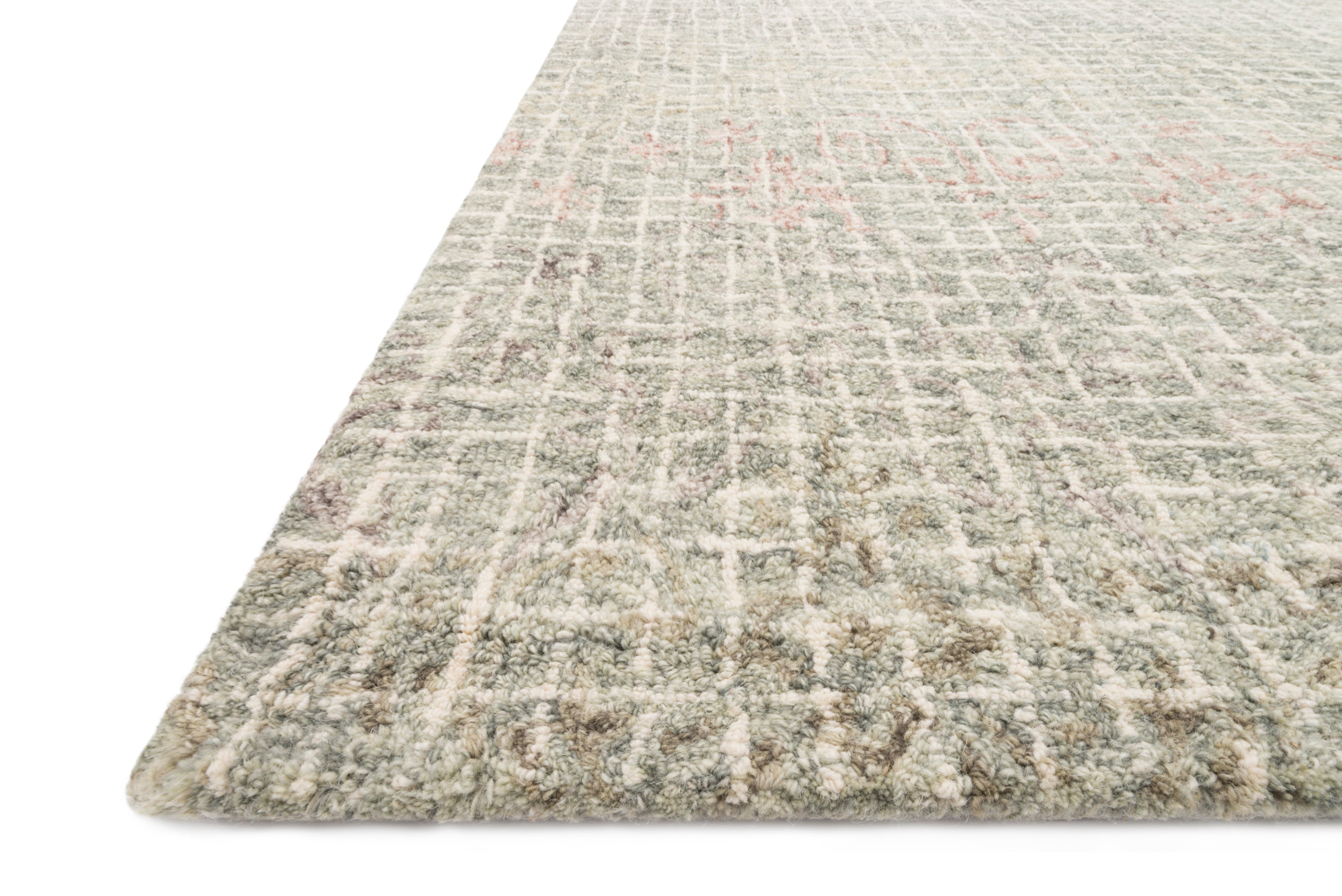 Loloi Tatum Grey / Blush Rug RUGS - wool Loloi