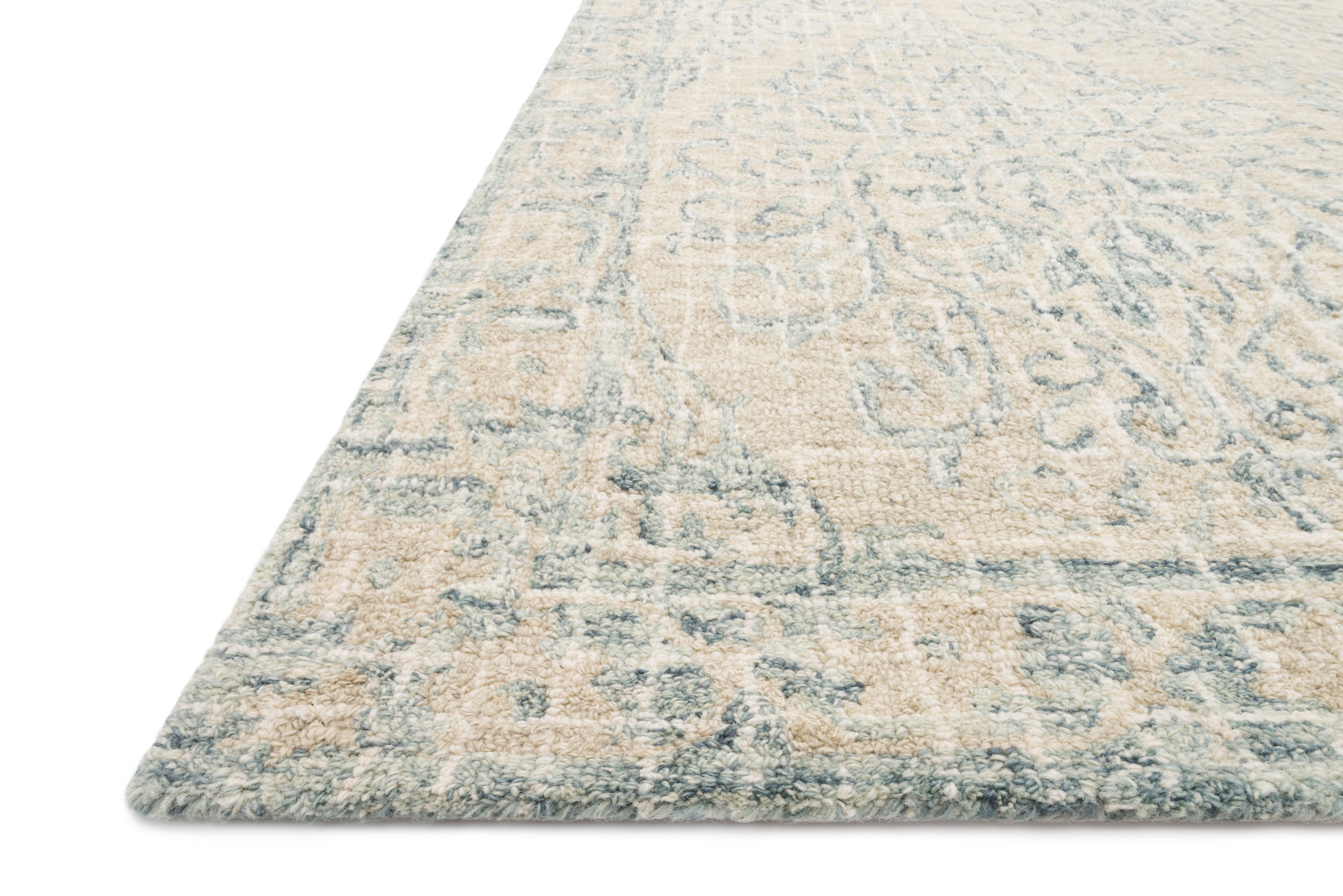 Loloi Tatum Natural / Sky Rug RUGS - wool Loloi