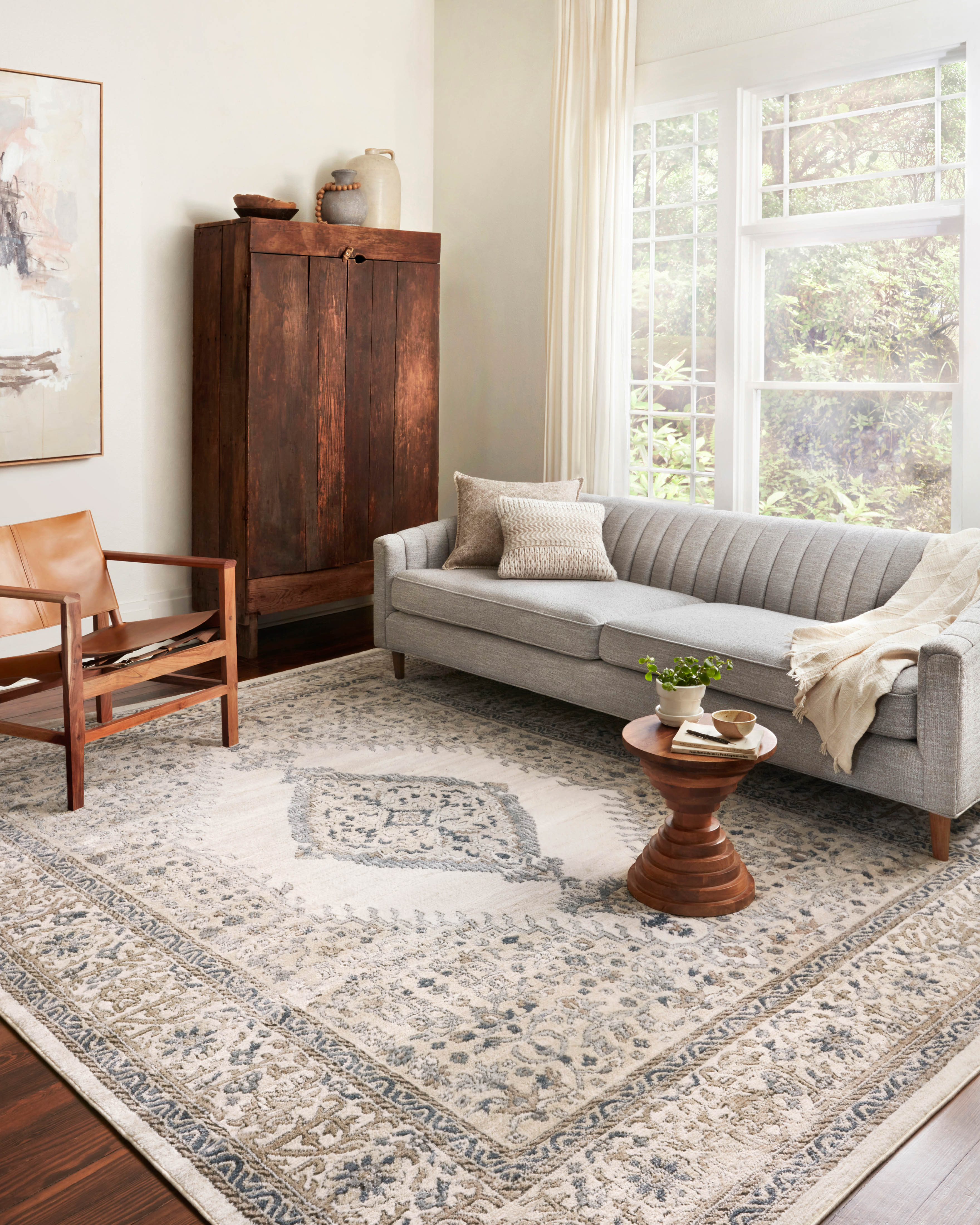 Loloi Teagan Oatmeal / Ivory Rug RUGS - patterned Loloi