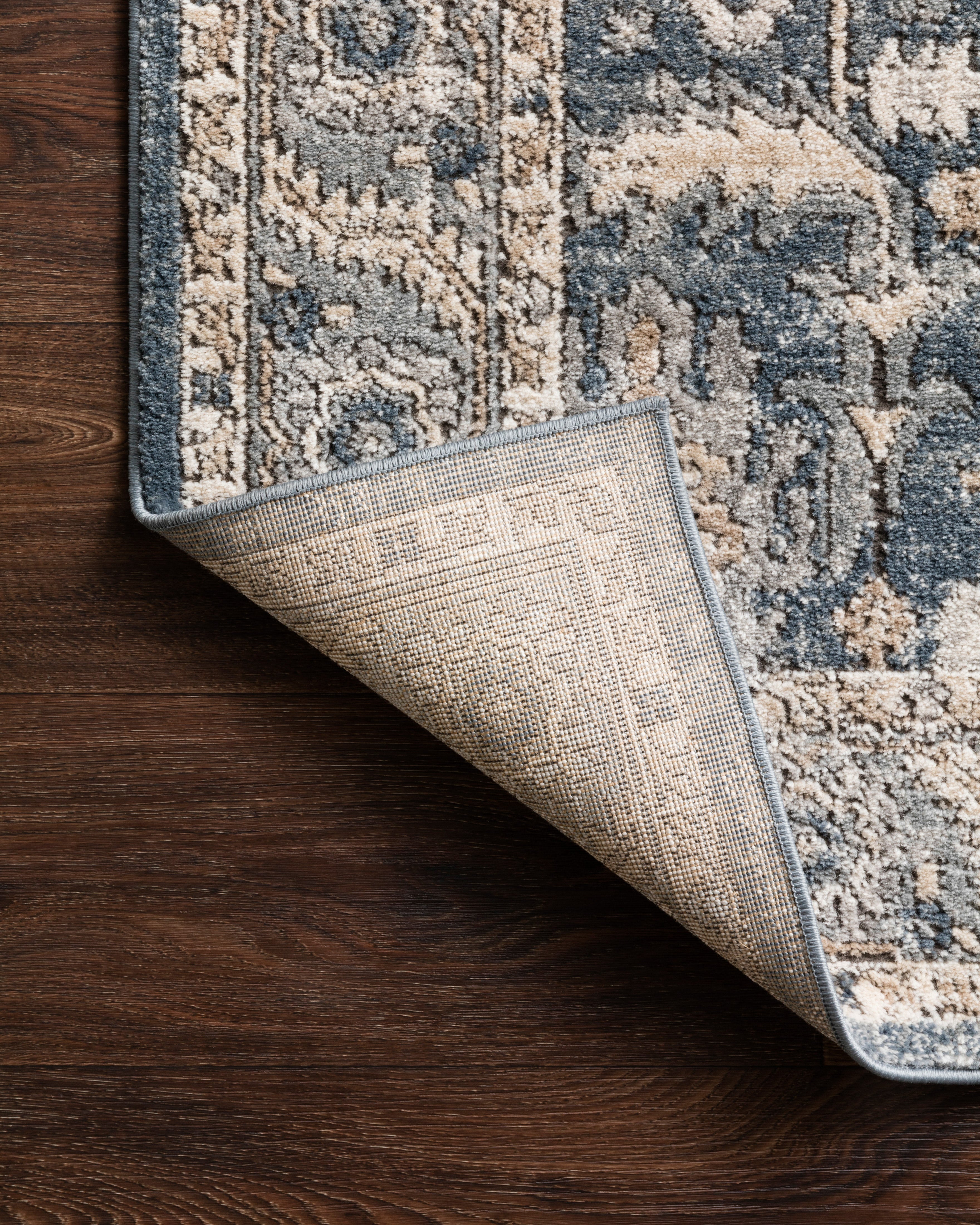 Loloi Teagan Denim / Pebble Rug RUGS - synthetic Loloi