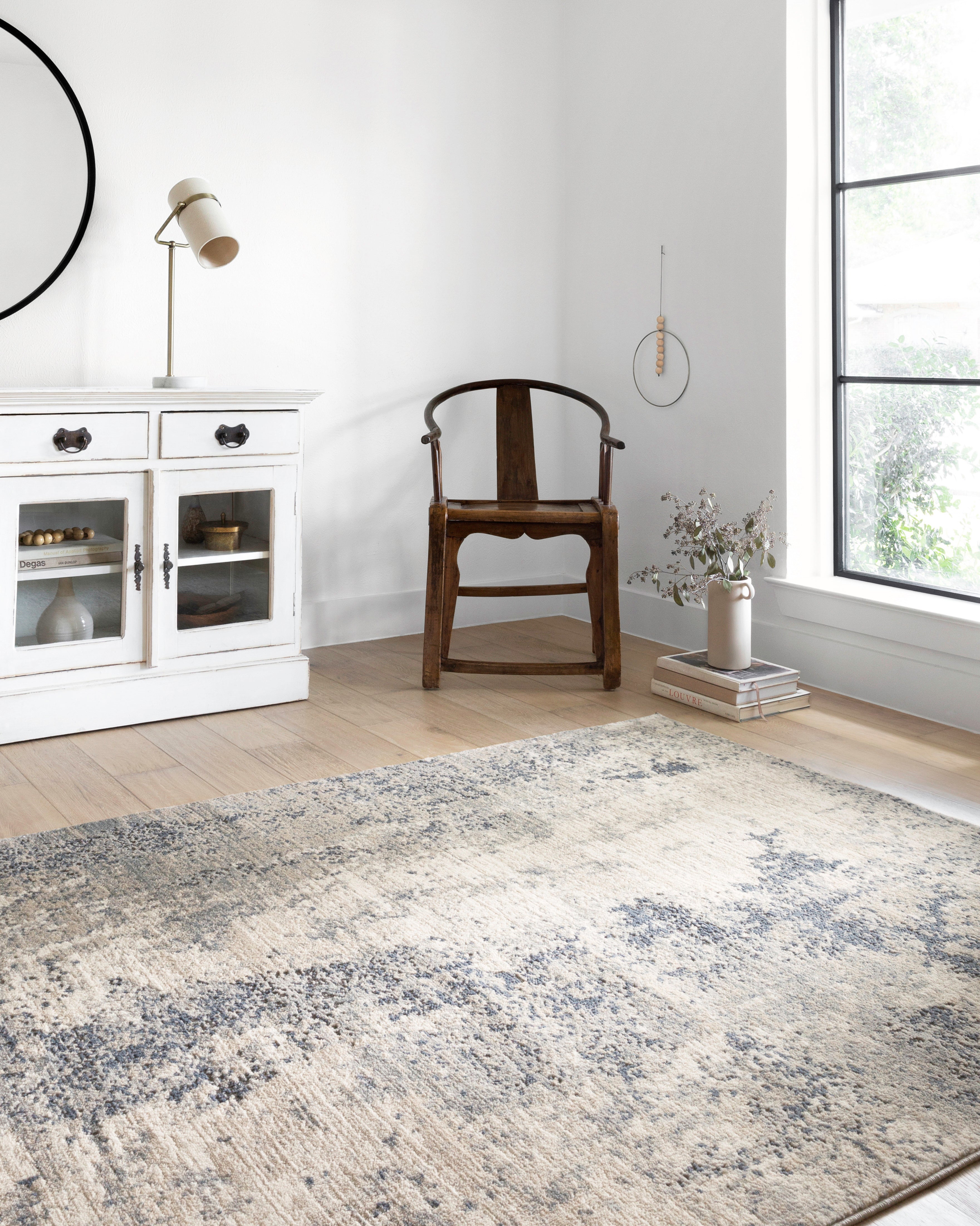 Loloi Teagan Natural / Denim Rug RUGS - synthetic Loloi