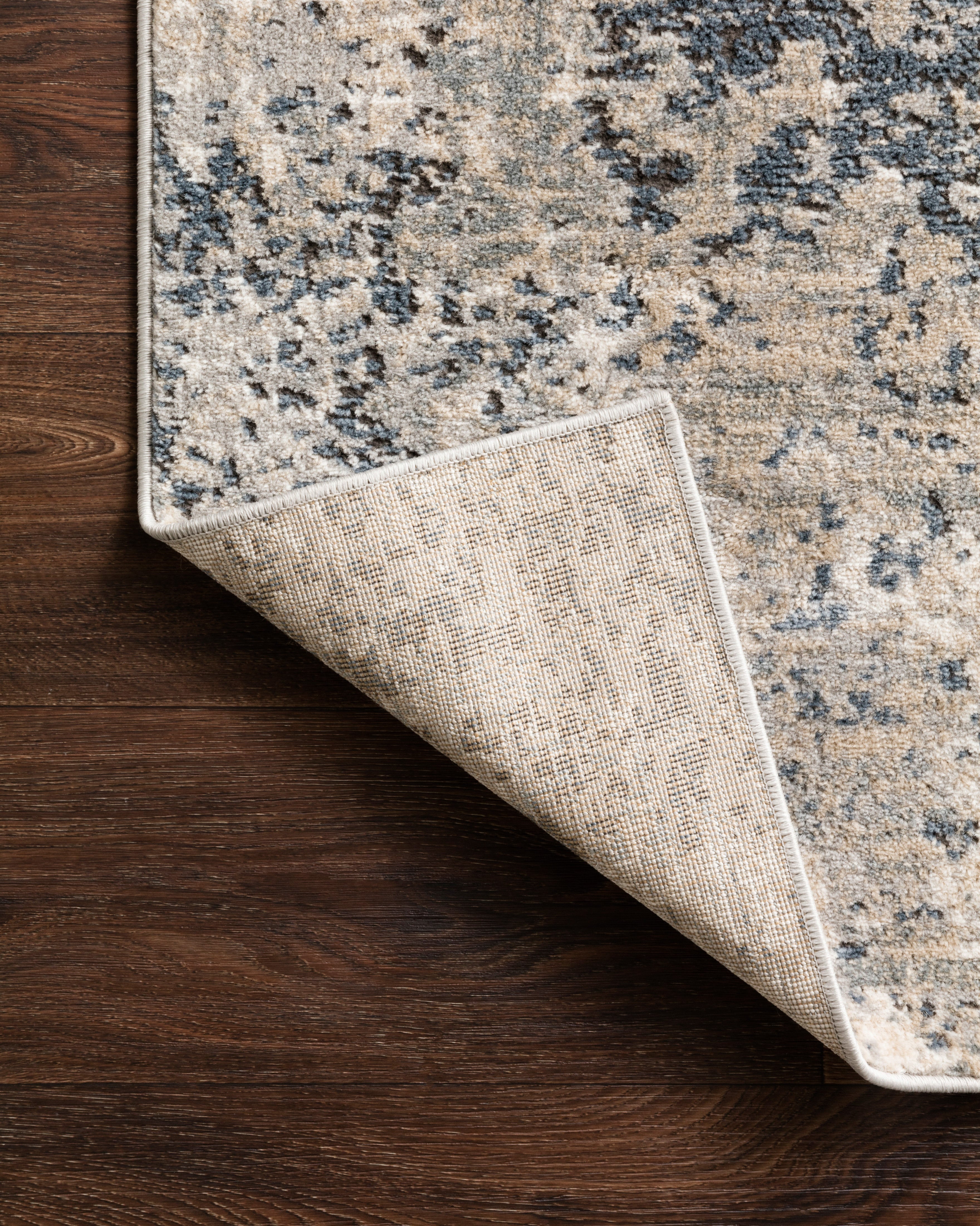 Loloi Teagan Natural / Denim Rug RUGS - synthetic Loloi