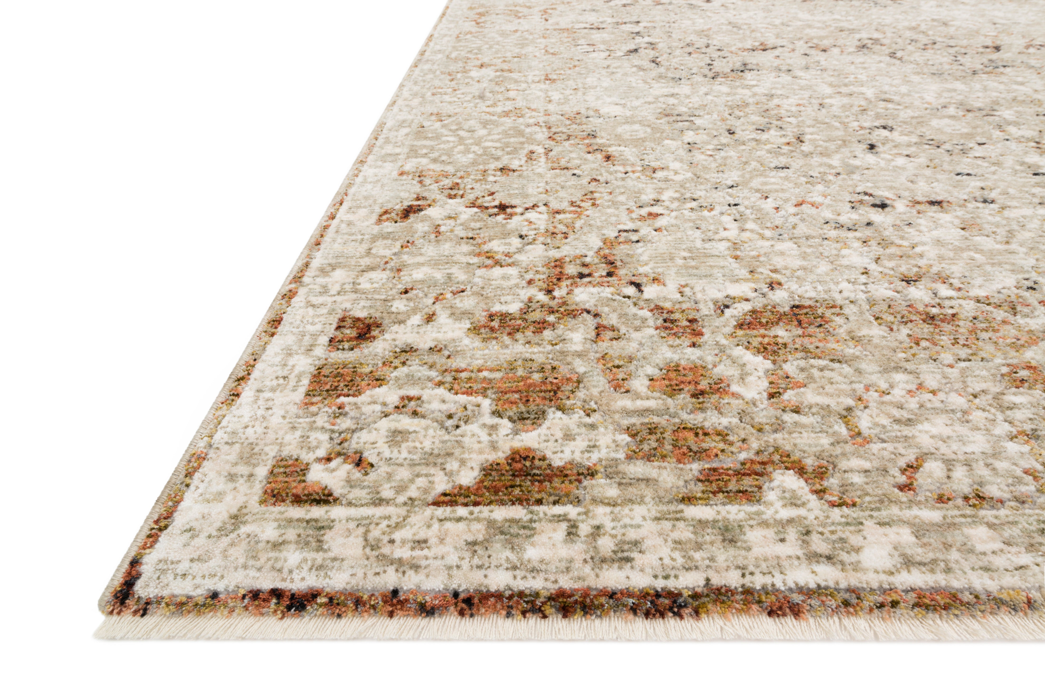 Loloi Theia Natural / Rust Rug RUGS - synthetic Loloi