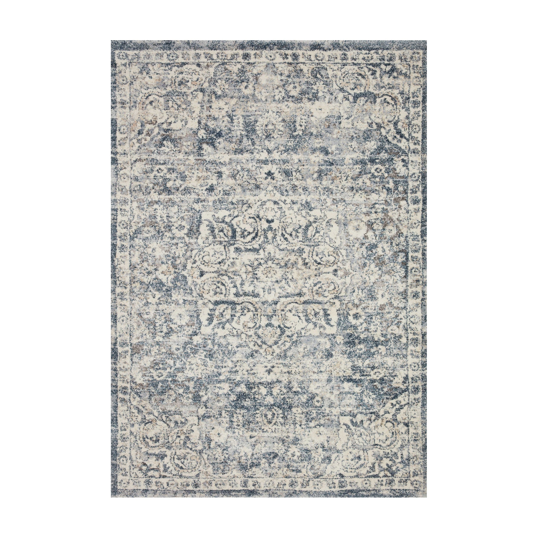 Loloi Theory Ivory / Blue Rug RUGS - synthetic Loloi 18" x 18"