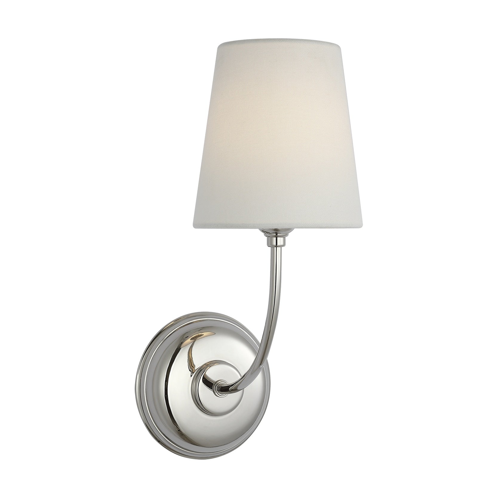 Vendome 16" Cordless Single Sconce LIGHTING - sconce Visual Comfort - Signature Polished Nickel