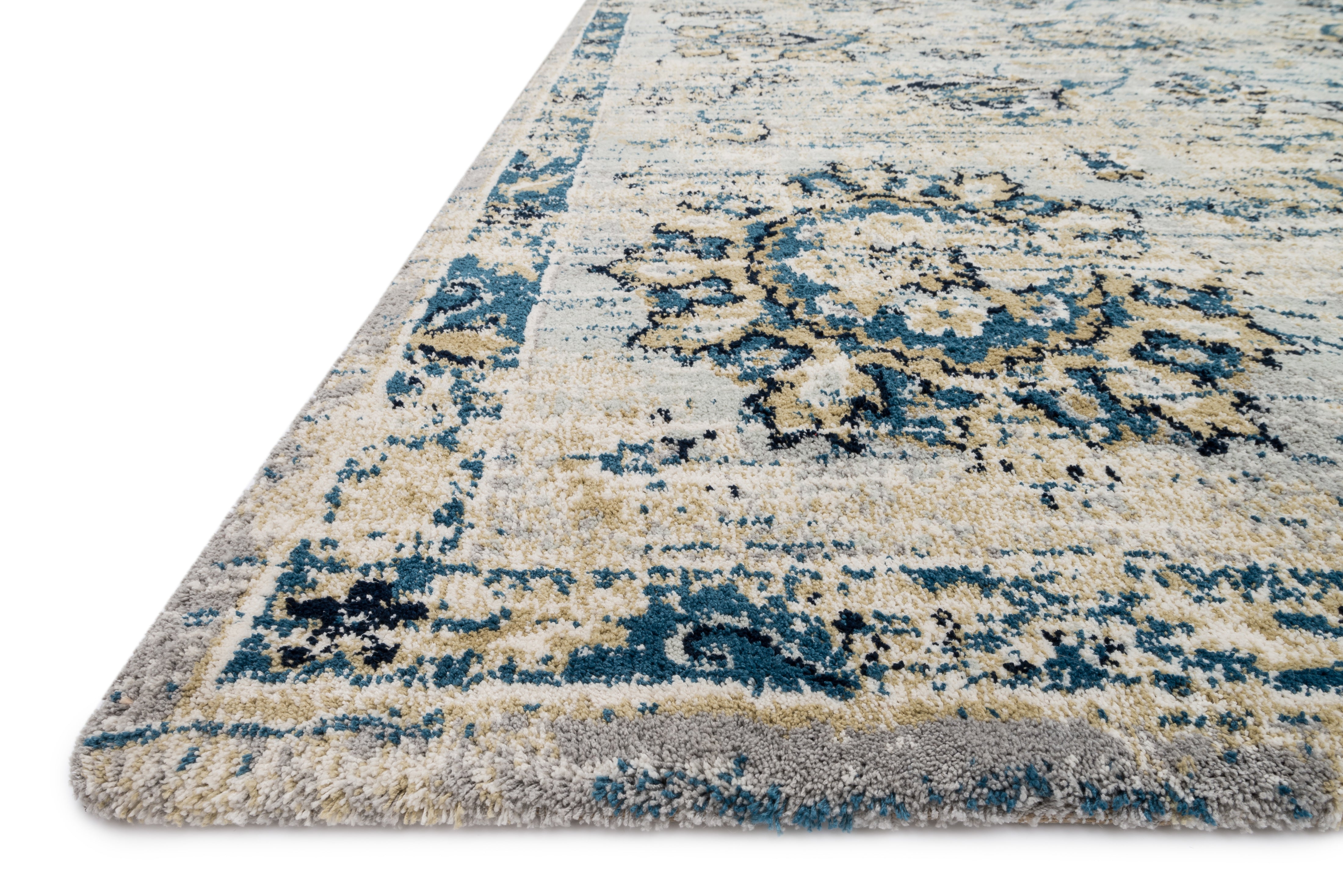 Loloi Torrance Grey / Navy Rug RUGS - synthetic Loloi