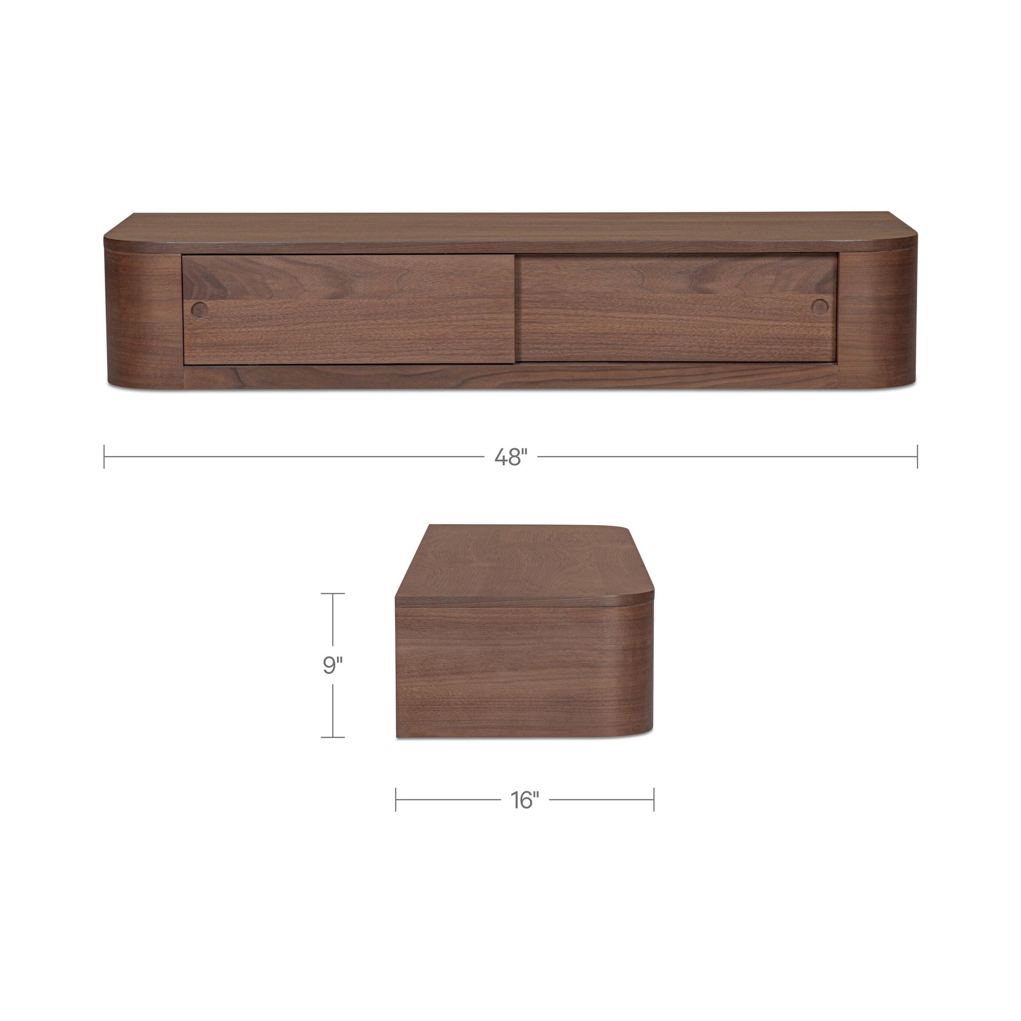 Round Off Floating Console Table FURNITURE - console table Moe's Furniture