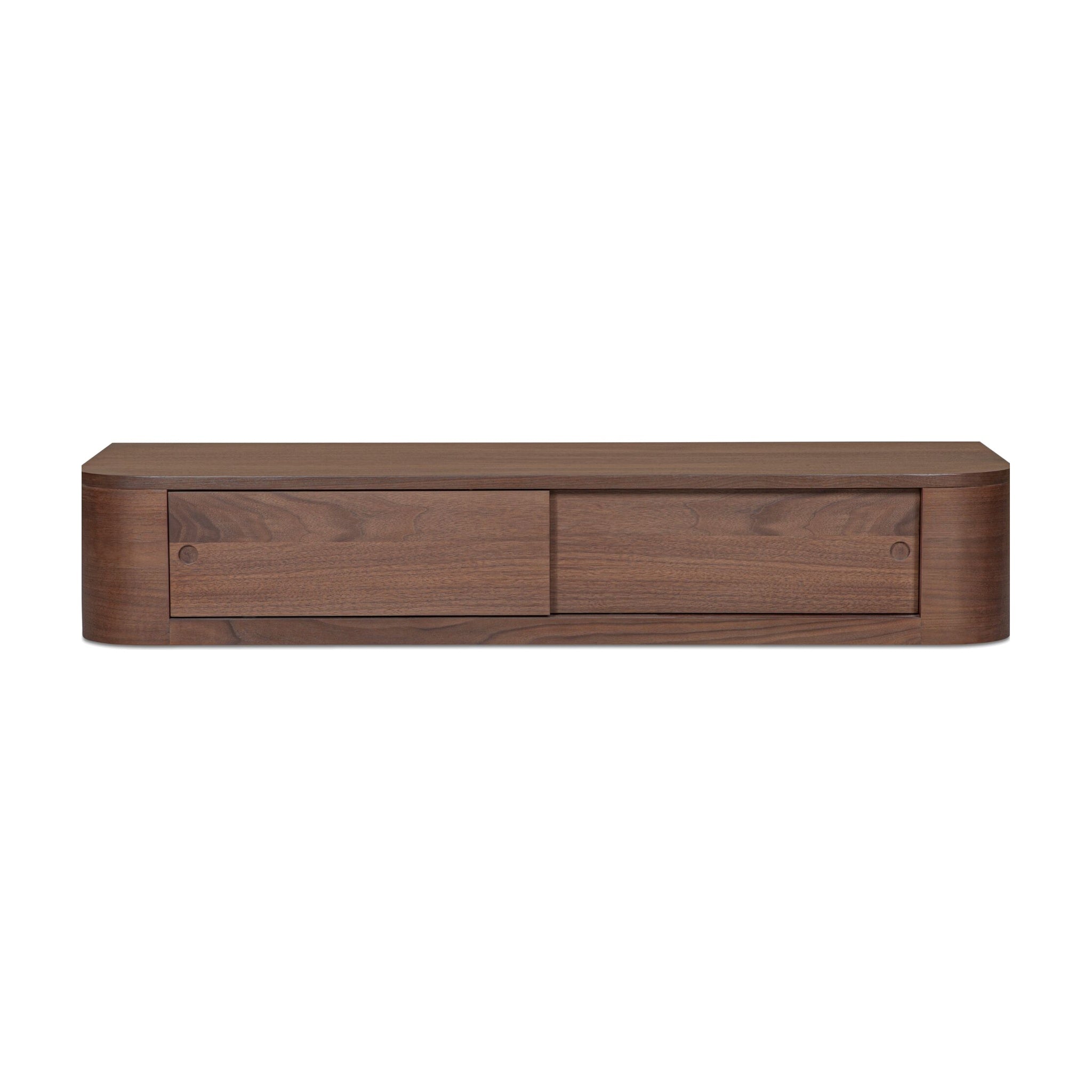 Round Off Floating Console Table FURNITURE - console table Moe's Furniture Brown