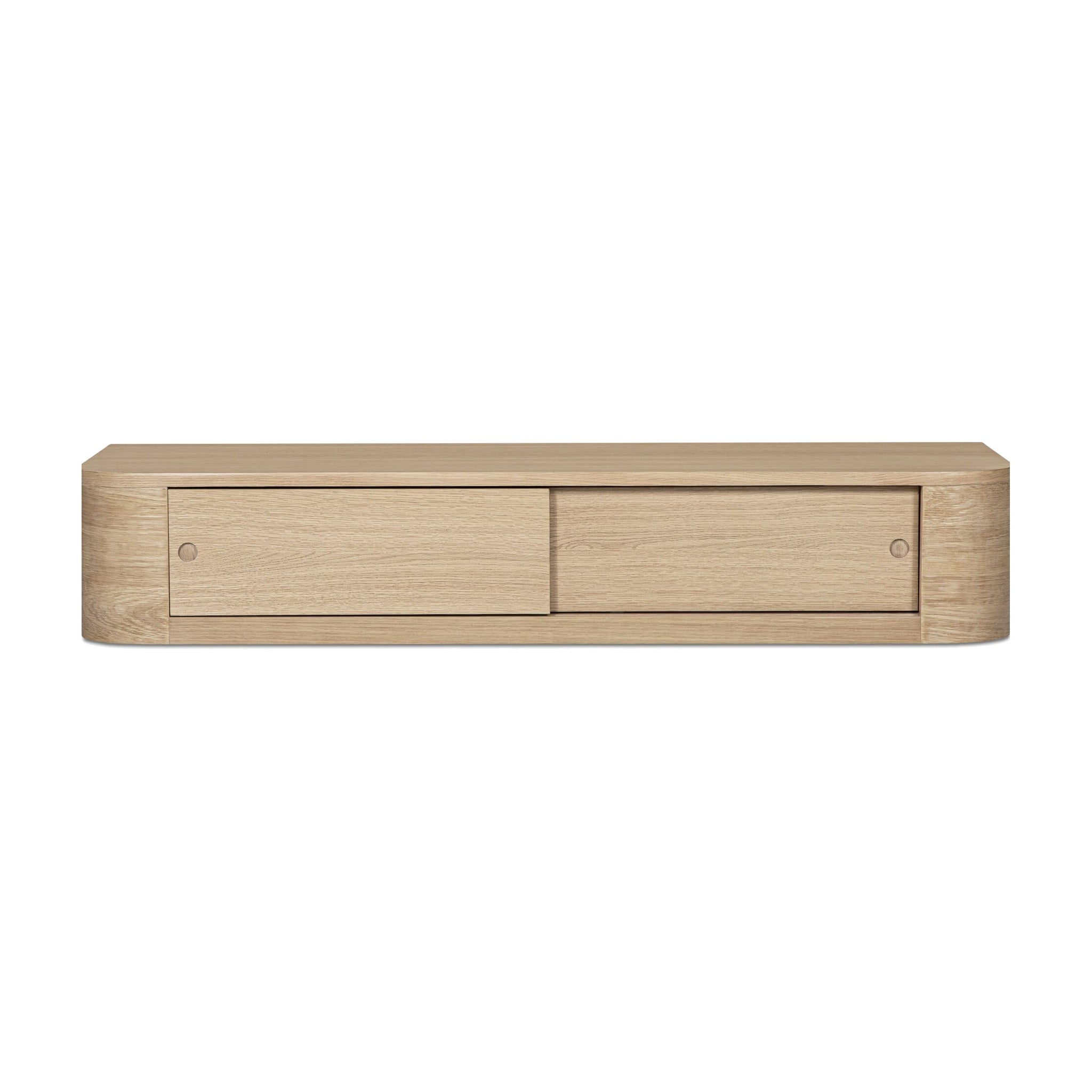 Round Off Floating Console Table FURNITURE - console table Moe's Furniture Natural