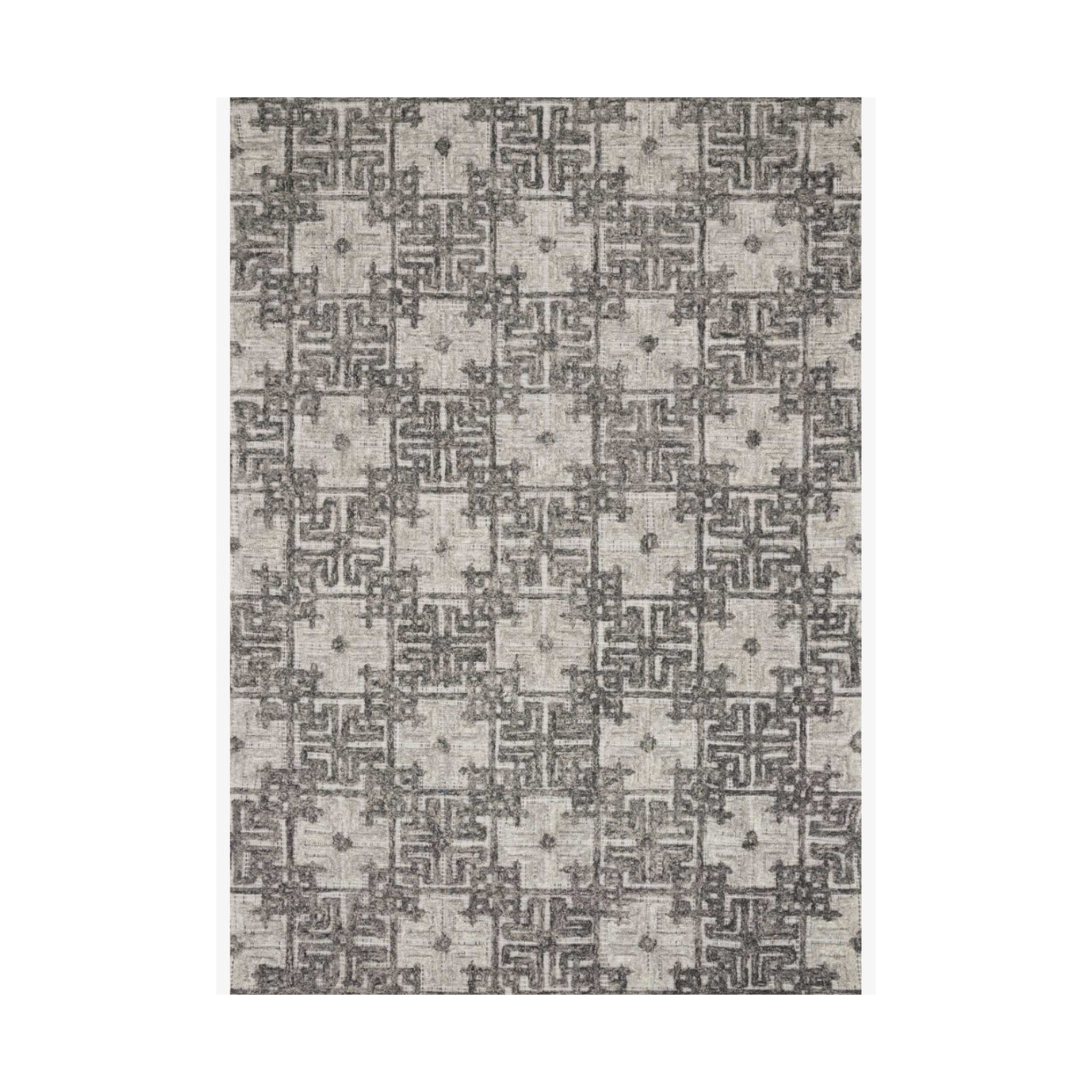 Loloi Ehren Charcoal / Fog Rug RUGS - wool Loloi 18" x 18" sample