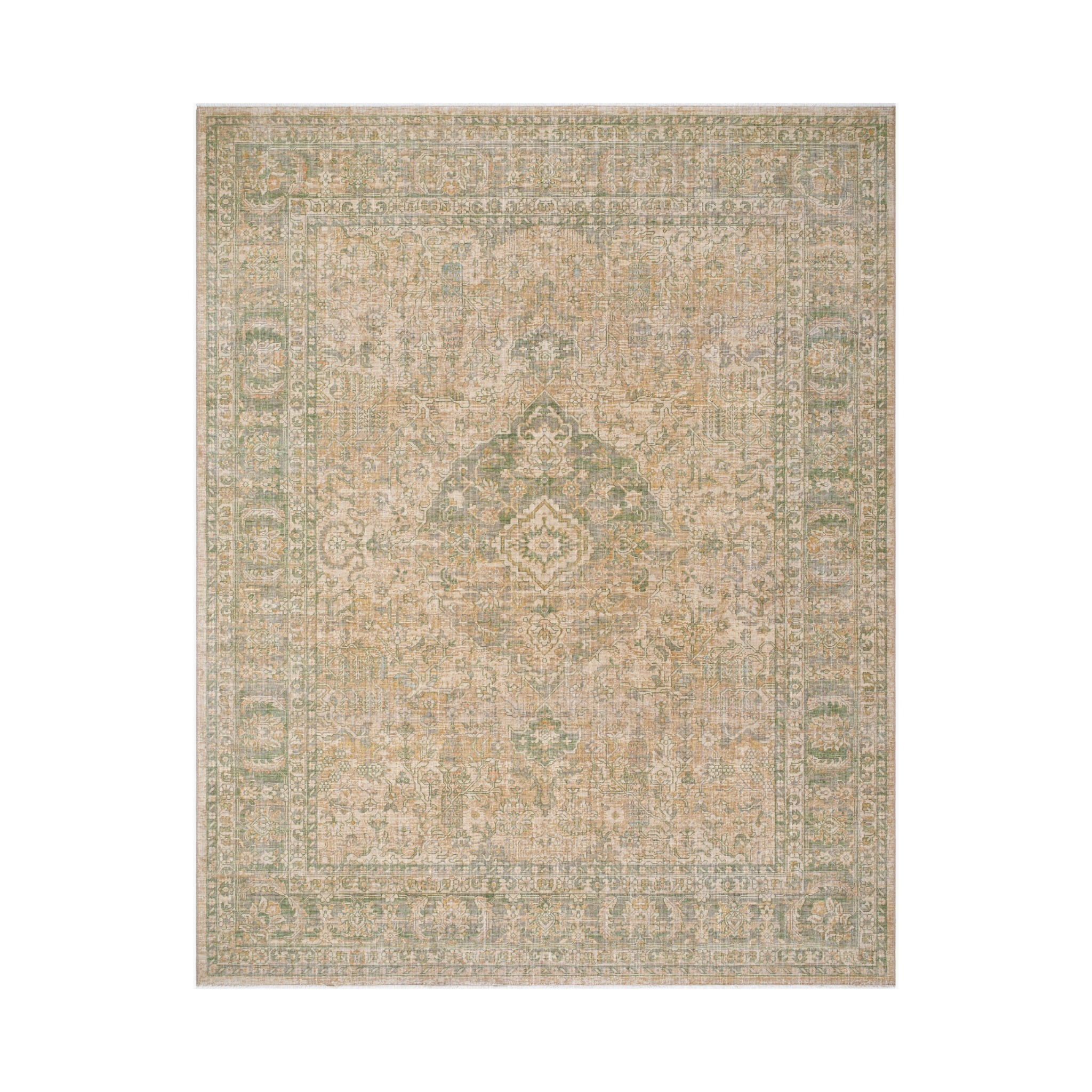 Once Upon a Time Moss / Gold Rug, 1'11" x 2'11"