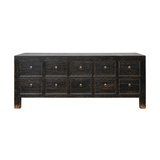 Reid 10 drawer Reclaimed Wood Sideboard 7 - FURNITURE - sideboard/cabinet Hauer Market Distressed Black