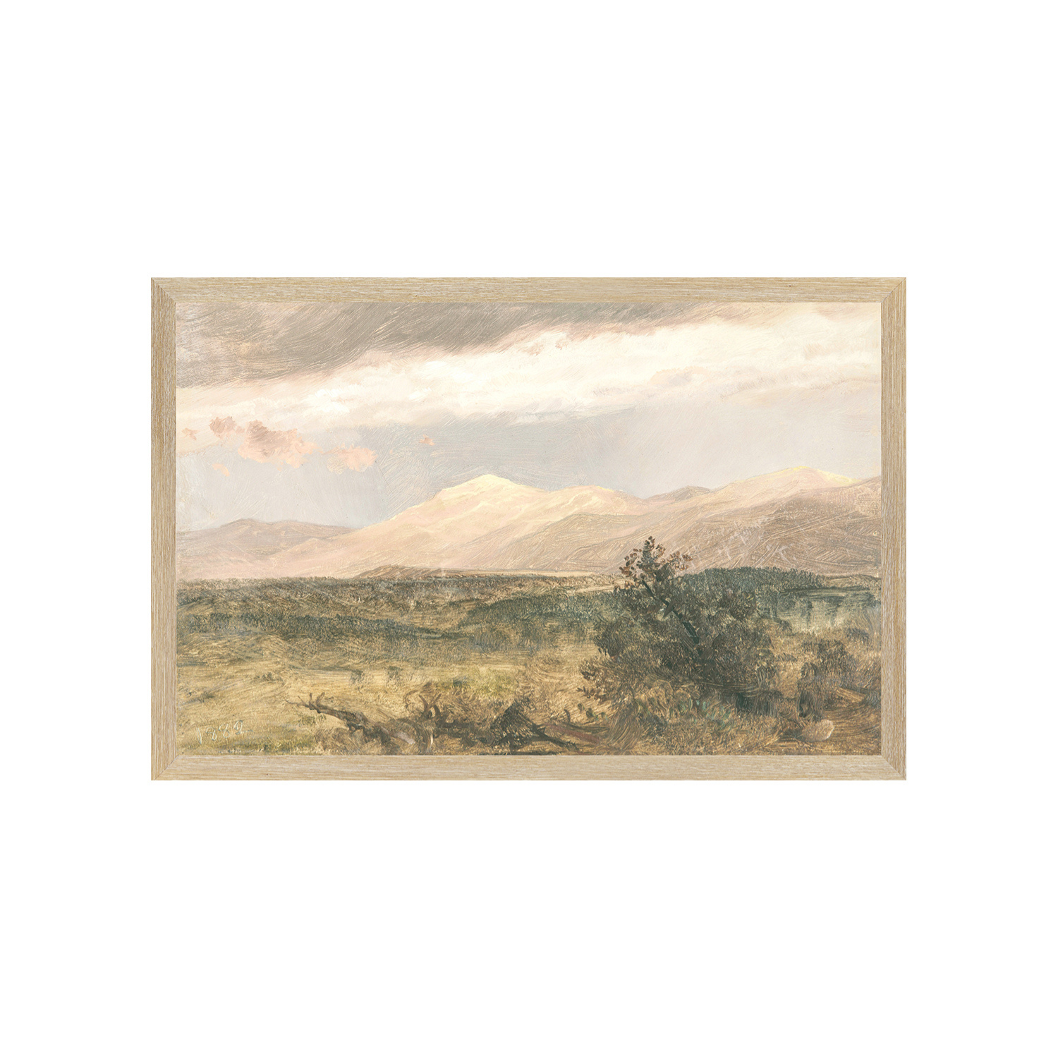 "Hudson River School - Catskills at Sunset 1870" Framed Art Print ARTWORK - framed print Celadon Art
