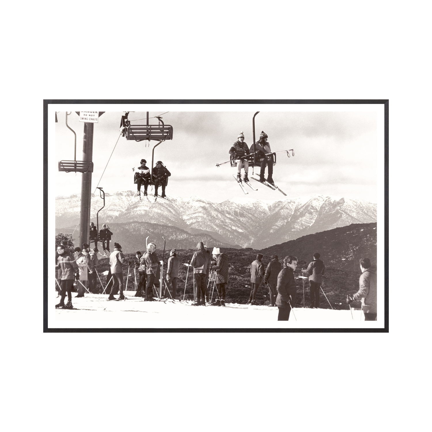 "Ski Lift C.1966" Framed Art Print ARTWORK - framed print Celadon Art