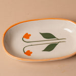 Handmade Floral Stoneware Dish serving bowl Casa Amarosa (Faire)