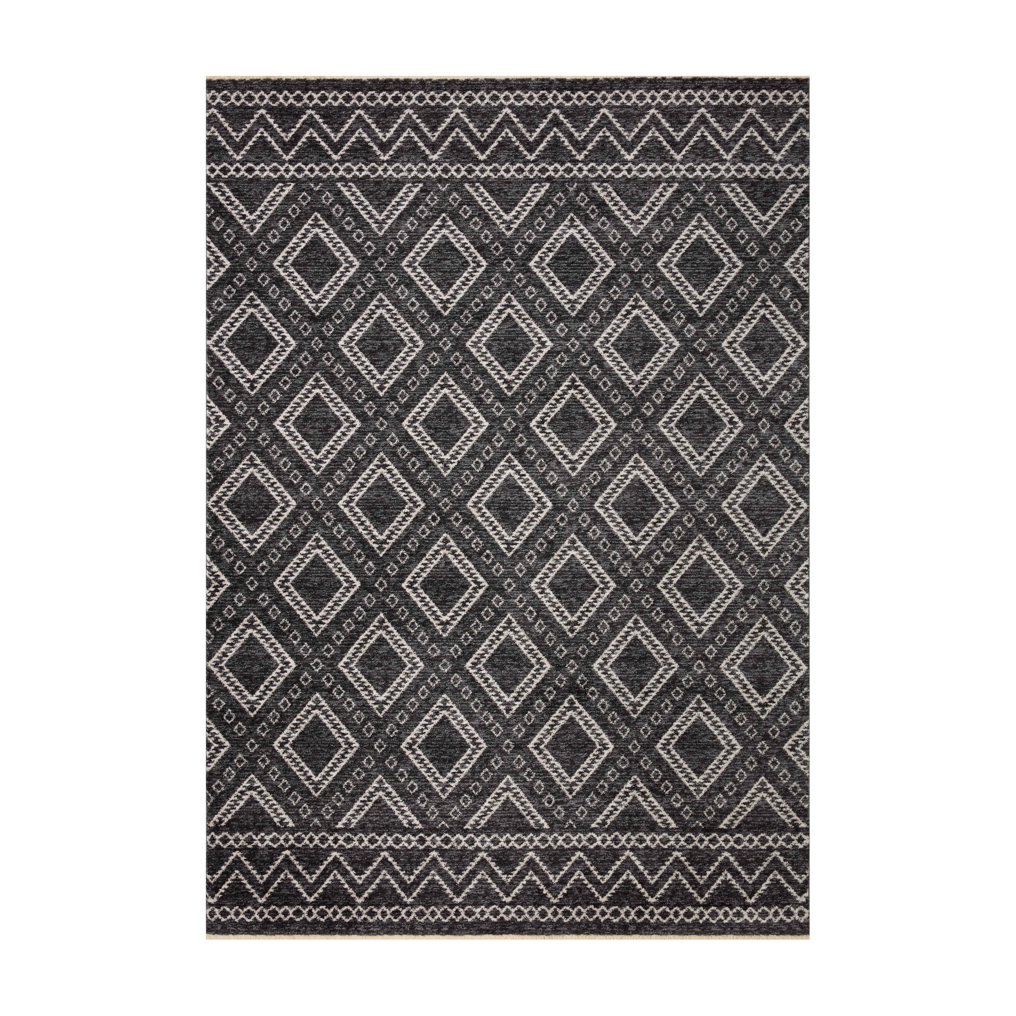Loloi Vance Charcoal / Dove Rug No.3 Loloi 18" x 18"