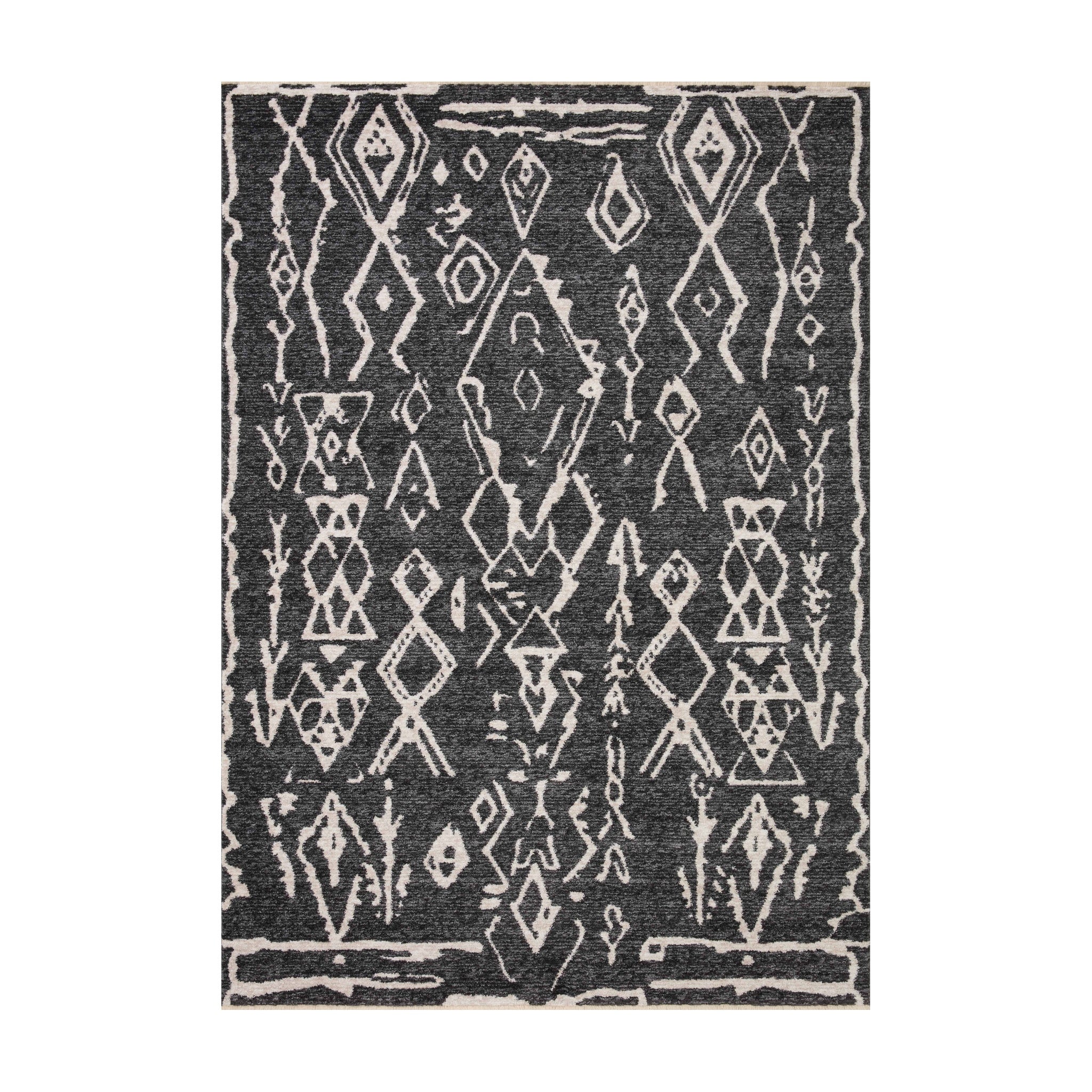 Loloi Vance Charcoal / Dove Rug No.4 Loloi 18" x 18"