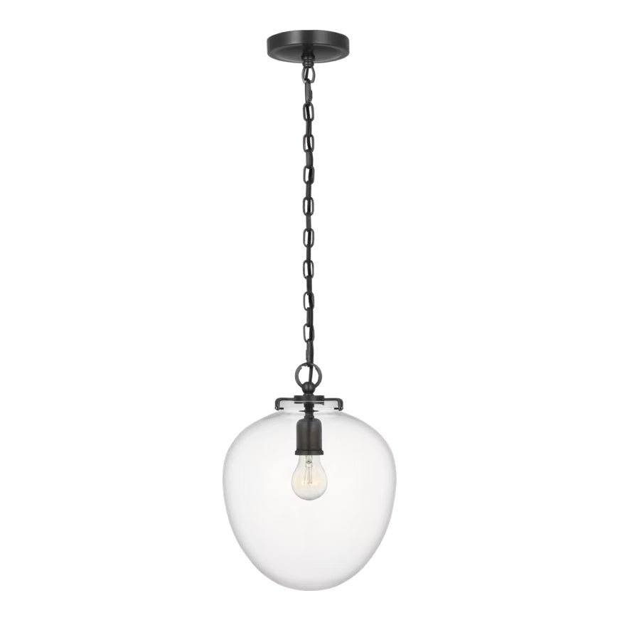 Katie Acorn Pendant LIGHTING - pendant Visual Comfort Bronze Clear Glass