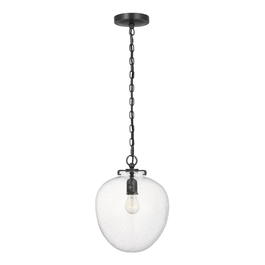 Katie Acorn Pendant LIGHTING - pendant Visual Comfort Bronze Seeded Glass