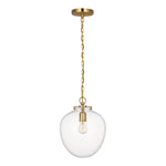 Katie Acorn Pendant LIGHTING - pendant Visual Comfort Antique Brass Clear Glass