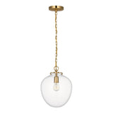 Katie Acorn Pendant LIGHTING - pendant Visual Comfort Antique Brass Clear Glass