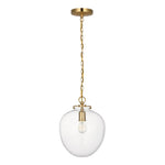 Katie Acorn Pendant LIGHTING - pendant Visual Comfort Antique Brass Seeded Glass
