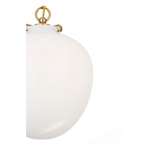 STORE FIXTURE - Katie Acorn Pendant - Antique Brass/White Glass LIGHTING - store fixture Visual Comfort
