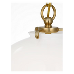 STORE FIXTURE - Katie Acorn Pendant - Antique Brass/White Glass LIGHTING - store fixture Visual Comfort