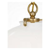 STORE FIXTURE - Katie Acorn Pendant - Antique Brass/White Glass LIGHTING - store fixture Visual Comfort