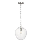 Katie Acorn Pendant LIGHTING - pendant Visual Comfort Polished Nickel Seeded Glass